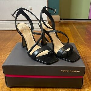 Vince Camuto Strappy Black Heels